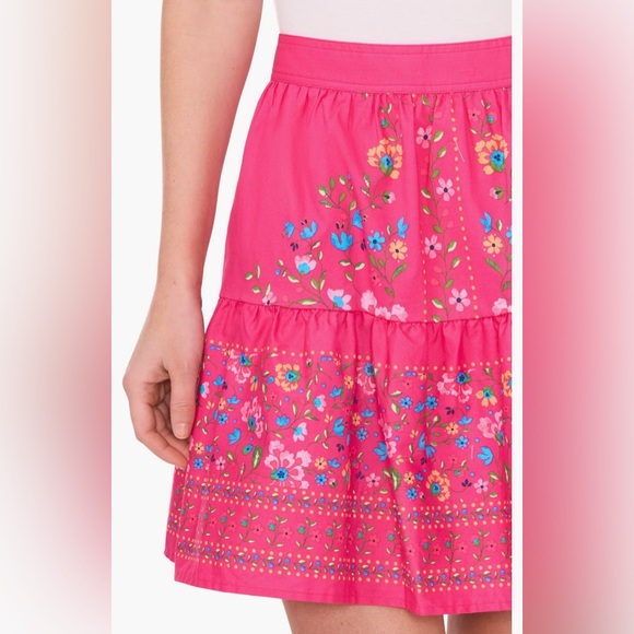 CeCe Floral Tiered Miniskirt - Picture 1 of 8